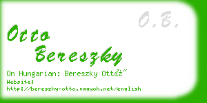 otto bereszky business card